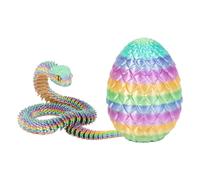 Egg De Serpent avec Serpent À L'intérieur - Serpent 3D avec Jouet D'oeuf - Surprise Imprimée Réaliste À L'intérieur - Figure Animale Articulée Mignonne pour - Soulagement du Stress Amusant, Dé