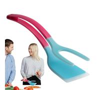 Egg Flipper Spatula - 2 In 1 Spatula And Tongs For Steak | Ergonomic Kitchen Tool | Silicone Fish Spatulas For Pancakes, Omelette, BBQ, Breakfast, Toast