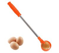 Egg Grabber Stick - Stainless Steel 40 To 195cm | Extendable Reaching Tool | Poultry Egg Collector For Coop Yard Orchard Farm Garden Kitchen Use Lightweight Pick Up Equipment