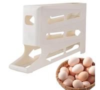 Egg Holder Fridge, 4-Tier Egg Storage Rack, Large Capacity Organizer, Stackable Tray, Space Saving Countertop Container for Home Apartment Restaurant Farmhouse 13.78x7.68x2.76 Inches