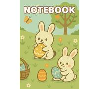 Egg Hunt Adventures: Kawaii Bunny 6" x 9" Notebook for Kids, Girls, and Bunny Lovers: Cute Pastel Rabbit Journal with Lined and Doodle Pages for Writing, Drawing, Note-Taking, and Easter Fun