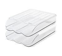 Egg Organizer for Refrigerator 36 Grids Double Layer Stackable Clear