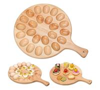 Egg Platter Holder - Support circulaire Deviled Egg, Removable Serving Dish With Sturdy Grip, Multi-Purpose Food Tray, Elegant Display Solution for Home, Buffet, Entertaining