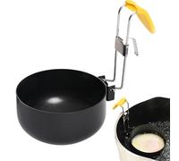 Egg Poaching Pan, Foldable Cooker Cup, Stainless Steel Heat-Resistant Design, 3.15x3.94 Inches Nonstick Kitchen Tool, Ideal for Breakfast, Omelets, Cooking Lunch, Melting Butter