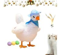 Egg Pounding Chicken Toy, Jouet De Poule Pondeuse, Cute Plush Electric Chicken Laying Eggs, Figurine En Peluche Poule Dansante, Sing and Dancing Chicken Toy for Family Reunions, Easter Gifts