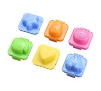 Egg Shape Mold - 6pcs Cartoon Animal Design Kitchen Tool, Non Stick Food Shaper, DIY Boiled Egg Decorating Mould | Portable Fun Breakfast Accessories Kids Lunchbux Meal Prep
