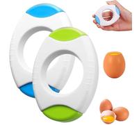 Egg Shell Opener, Egg Separator for Raw Eggs, 2026 Upgraded Stainless Steel Eggs Cutter, Quickly Cutting Off RawEggs, Kitchen Gadgets for Cookings (Green+Blue)