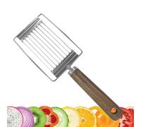 Egg Slicer - Chopper portable en acier inoxydable pour l'utilisation de la cuisine | Coupeur de pommes de terre d'oignon de, outil d'affection de fruits durable, gadget de cuisine polyvalent pour