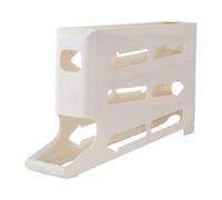 Egg Storage Container, 4-Tier Rolling Rack, Automatic Dispenser for Refrigerator Counter Restaurant Apartment Shop Table Home Farmhouse Kitchen Stackable Organizer Large Capacity Holder Tray