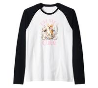 Egg-stra Corgi Adorable œuf de Pâques Amusant dans Un œuf Manche Raglan