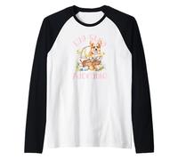 Egg-stra Corgi Corgi Panier de Pâques Motif Floral Manche Raglan