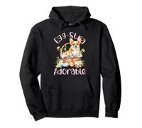 Egg-stra Corgi Corgi Panier de Pâques Motif Floral Sweat à Capuche