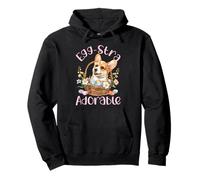 Egg-stra Corgi Corgi Panier de Pâques Motif Floral Sweat à Capuche
