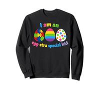 Egg-Stra Kids Autism Awareness Easter pour Tout-Petits garçons et Filles Sweatshirt