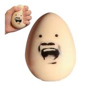 Egg Stress Ball - Soft 5.5x4cm | Egg Shape Squeeze Toy with Funny Expression, Soft Relief Sensory Fidget for Kids Adults | for Home Office Study Work Travel Party Favors Goodie Bag Stuffers