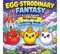 Egg-strodinary Fantasy: A Cute Kawaii Dragons, Unicorns & Magical Creatures Coloring Book for Kids Ages 4-8