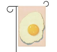 Egg Sunny Side Up Drapeau de jardin maison cour extérieur Vacances saisonnières Drapeau double face 30,5 x 45,7 cm