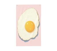 Egg Sunny Side Up Yard House Drapeaux, 9,5 x 1,5 m, bannière de vœux avec œillets, décoration intérieure ou extérieure