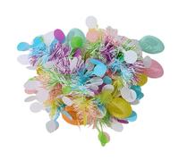 Egg Tinsel LED Garland - Moldable, Hangable Easter Egg Tinsel with LED Lights, Decorative Twist Garland for, Fence, Porch, Wall, Arch, Stair Railings, Ceiling, Classroom & New Year Parties