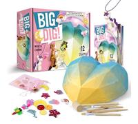 Eggbox Jumbo Fantasy, Lot d'amulettes magiques pour enfants, 12 amulettes double face, manuel pour creuser, jouet archéologique 6-10 ans, cadeau d'anniversaire pour garçons et filles