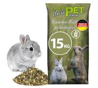Eggersmann Uncle Pet Premium pour Lapin sans Céréales 15 kg - Nourriture avec Légumes, Herbes et Luzerne - Favorise la Digestion et l'Abrasion Dentaire