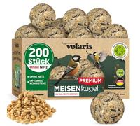 Eggersmann volaris Lot de 200 boules de graisse sans filet [Premium] 18 kg - Nourriture pour oiseaux sauvages toute l'année - Nourriture pour oiseaux sauvages savoureuse et riche en énergie