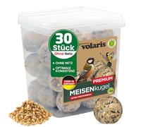 Eggersmann volaris Lot de 30 boules de graisse sans filet [Premium] 2,9 kg - Nourriture pour oiseaux sauvages toute l'année - Nourriture pour oiseaux sauvages savoureuse et riche en énergie