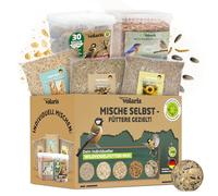 Eggersmann volaris Lot de 30 sachets de mélange automatique pour oiseaux sauvages - Graines de tournesol, cacahuètes, flocons d'avoine 2 kg, vers de farine 900 g et boules de graisse 30 pièces
