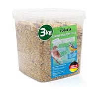 Eggersmann volaris TerrassenMix 3 kg - Nourriture pour oiseaux sauvages sans coquille, mélange de grains pour une alimentation toute l'année et sans coquille