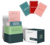eggigi 150 cartes de kit d'entretien Life Story, kit d'entretien d'histoire de vie, jeux de cartes, en savoir plus sur les jeux familiaux pour les parents et les grands-parents.