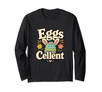 Eggs Cellent Easter Bunny Egg Hunt Spring Humour Manche Longue