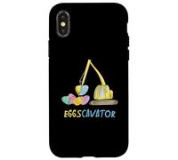 Eggscavator Pelle de Pâques amusante chasse aux œufs Coque pour iPhone X/XS