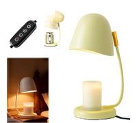 Eggshell - Lampe chauffe-bougie 2026 réglable en hauteur, lampes électriques sûres pour fondre la cire, avec minuterie et variateur d'intensité, pour salon, décoration d'intérieur, bureau (vert)