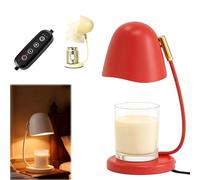 Eggshell - Lampe chauffe-bougie 2026 réglable en hauteur, lampes électriques sûres pour fondre la cire, avec minuterie et variateur d'intensité, pour salon, décoration d'intérieur, bureau (rouge)