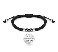 EGHTvmok Cadeau Atsem Maternelle Cadeau Maitresse D'école Fin D'année Personnalisé Merci Cadeaux Maîtresse D'école Femme Professeur Directrice Départ Retraite Noel Remerciements Bracelet Tressé