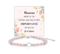 EGHTvmok Cadeau Maman,Idee Cadeau Fete Des Meres Personnalisé Anniversaire Maman Belle Mere Idée Cadeaux Pour Jeune Future Noël Noel Fête Des Mères Original Saint-Valentin Retraite,Bracelet Femme