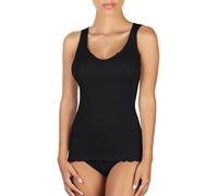 Débardeur à bretelles large laine et soie EGI, Noir , L/XL