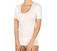 EGI Débardeur Femme 85% Laine et 15% Soie Lisse Manches Courtes