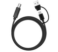 EGK Câble USB-B 2.0 2 en 1 pour imprimante ou disque dur externe, 2,5 m