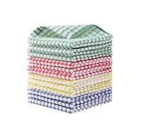 Egles Lot de 12 torchons de Cuisine 100% Coton pour la Vaisselle, Le récurage, Le Nettoyage (mélange de Couleurs) 30,5 x 30,5 cm