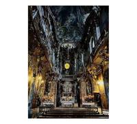 Église Architecture Intérieur 1000 Pièces Mini Puzzle pour Adultes | 52x38cm Carton Amateurs De Puzzles Détente Intellectuel Puzzle Finition Parfaite Cadeau D'anniversaire