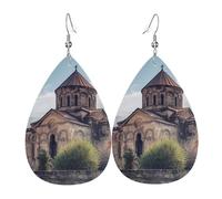 Église Arménienne Boucles D'Oreilles De Goutte Luxueux Boucles D'Oreilles Pendantes En Forme Tendancees Boucle D'Oreille En Simili Cuir Pour Accessoire Anniversaires Mariage