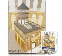 Église de Jérusalem, Palestine - Puzzle de 1000 pièces pour Adultes et Adolescents - Jeu de réflexion et de création - Idée Cadeau mémorable et touchante - Dimensions:50x75cm