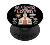 Église du Dimanche École Famille Amitié Communauté Jeunes Enfants PopSockets PopGrip Adhésif