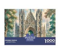 église Gothique 1000 Pièces Jigsaw Puzzle Architecture Famille Artistique Jeu Éduchatif Qualité Supérieure Activité Créative 38x26cm/1000pcs