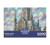 église Gothique 1000 Pièces Jigsaw Puzzle Architecture pour Adultes Classiques Jeu Éduchatif Qualité Supérieure Activité Créative 38x26cm/1000pcs