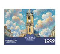 église Gothique 1000 Pièces Jigsaw Puzzle Architecture pour Adultes Classiques Jeu Éduchatif Qualité Supérieure Jouets 38x26cm/1000pcs