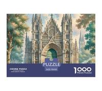 église Gothique 1000 Pièces Jigsaw Puzzle Architecture pour Adultes Détente Cadeaux Défi Activité Créative 70x50cm/1000pcs