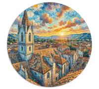 église Gothique 1000 Pièces Puzzle Architecture Puzzle Rond pour Adultes Et Enfants Classiques Cadeaux Qualité Supérieure 1000pcs (67.5x67.5cm)
