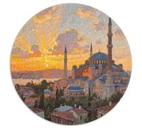 église Istanbul Puzzle 1000 Pièces Cadeau Unique bâtiment Jeu Éduchatif Défi Jouet À De Qualité Supérieure Peinture Art pour Adultes Et Enfants À Partir De 12 Ans 1000pcs (67.5x67.5cm)